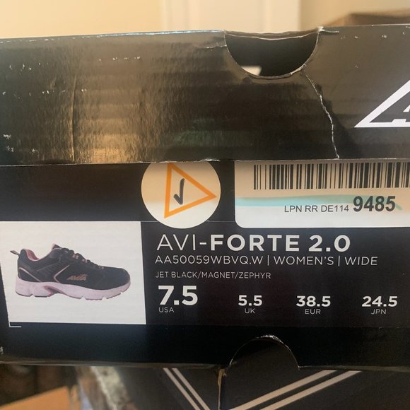 AVIA‎ WOMEN'S AVI-FORTE 2.0 RUNNING SHOES BLACK/PINK 7.5W-EUC - Picture 6 of 7